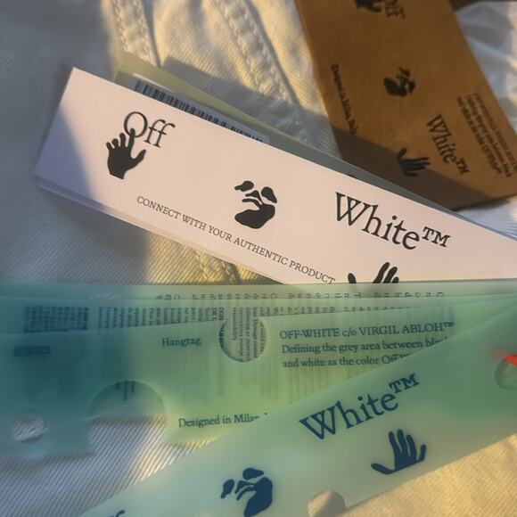 OFF-WHITE™ white Denim shorts 31 - Picture 4 of 15